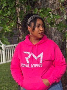 Pink with white (Breast Cancer Awareness print) Royal Moves Unisex Hoodie