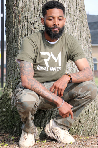 (Military Green) With White Royal Moves Unisex T Shirt