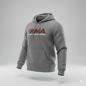 (Cement Grey) with maroon & white Royal Moves Unisex Hoodie