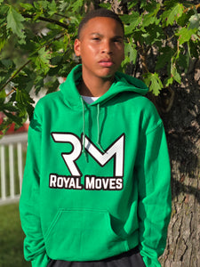 (Kelly Green) Black & White Royal Moves Unisex Hoodie
