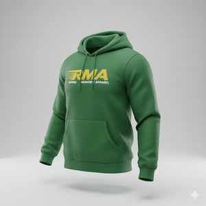 (Hunter Green) with mustard yellow & white Royal Moves Unisex Hoodie