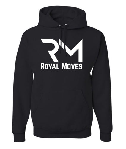 (Black) with White Royal Moves Unisex Hoodie