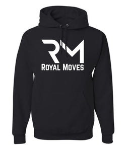 (Black) with White Royal Moves Unisex Hoodie